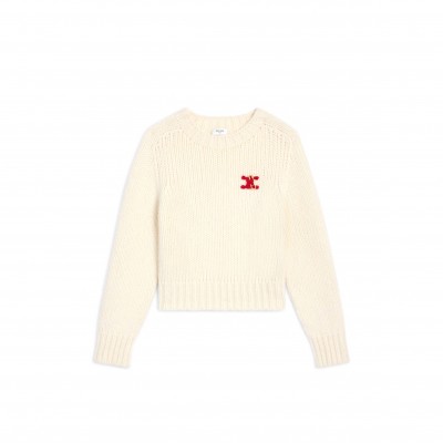 CELINE CREWNECK SWEATER IN CASHMERE AND SILK RY0JL0899.01OW